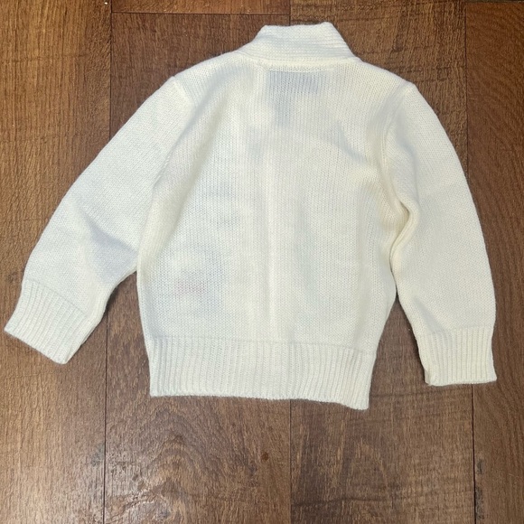 Vintage blue bird button down cardigan sweater baby appliqué 12-18 months - Picture 3 of 6
